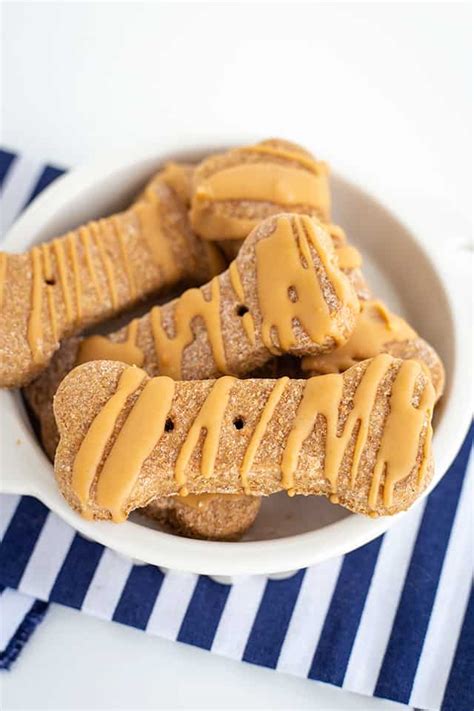 Homemade Peanut Butter Dog Treats - Cookie Dough and Oven Mitt