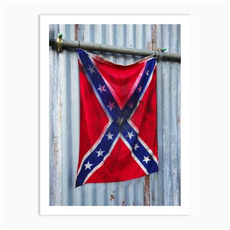 Confederate Flag Art Print by Theo's Picture Factory - Fy