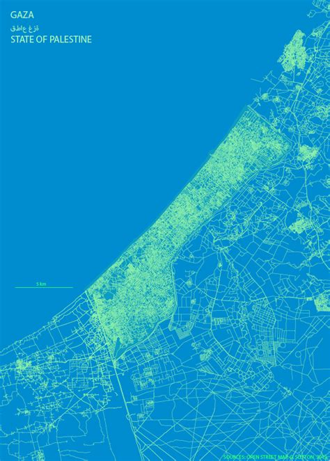 [OC] I made a density map of Gaza | Infographic, Gaza, Map