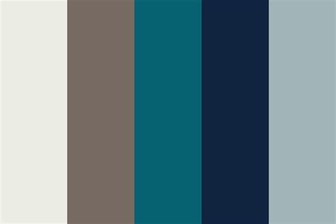 sand grey teal navy blue Color Palette