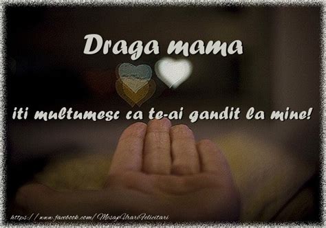 Felicitari de multumire pentru Mama - Draga mama iti multumesc ca te-ai gandit la mine ...