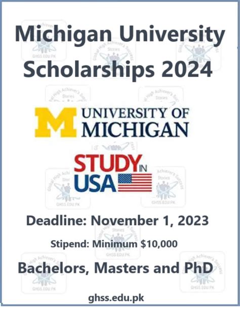 Michigan University Scholarships 2024-2025 in USA | Fully Funded