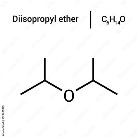 chemical structure of Diisopropyl ether (C6H14O) Stock Vector | Adobe Stock