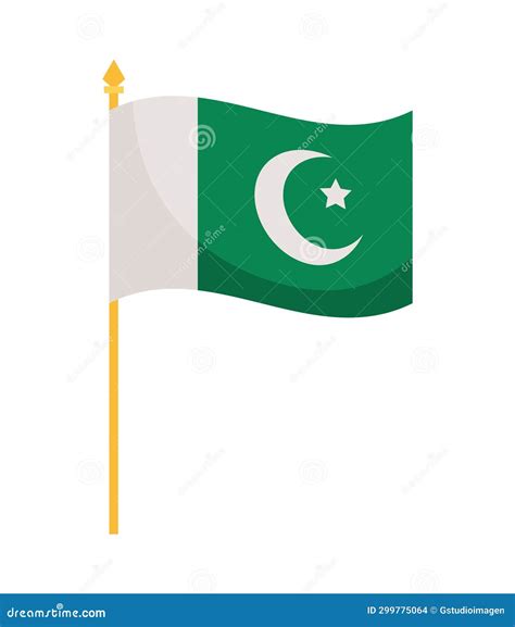 Pakistan flag design stock vector. Illustration of national - 299775064