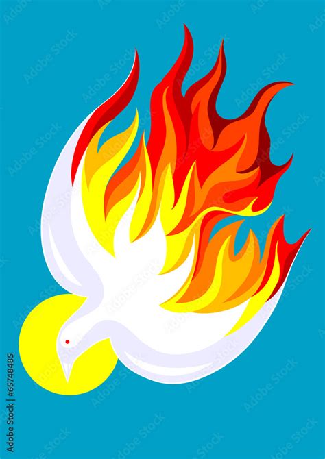 Holy spirit Fire, art vector illustration design Stock Vector | Adobe Stock