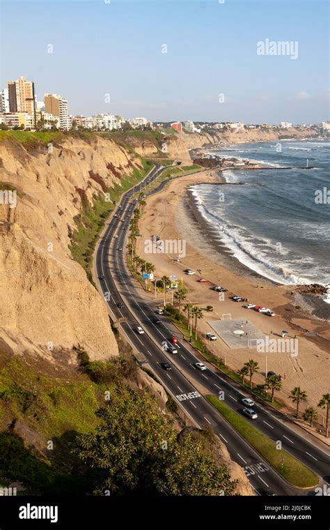 Vertical shot of the Miraflores beach in Lima, Peru Stock Photo - Alamy