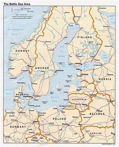 Detailed map of the Baltic Sea Area. The Baltic Sea Area detailed map | Vidiani.com | Maps of ...