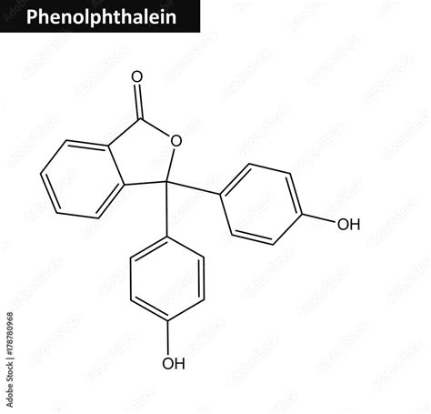 Molecular structure of Phenolphthalein Stock Illustration | Adobe Stock