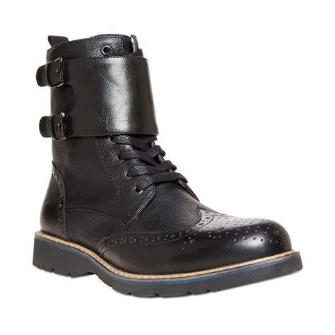 Steve Madden Idiom Laceup Boots in Black for Men | Lyst