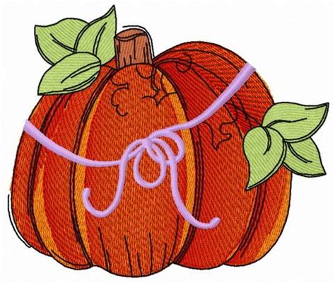 Pumpkin 2 machine embroidery design. Machine embroidery design. www.embroideres.com | Hand ...