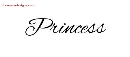 Cursive Name Tattoo Designs Princess Download Free - Free Name Designs