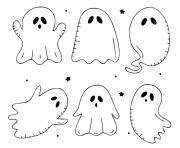 Emoji Ghost Cartoon Coloring page Printable