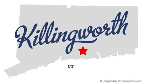 Map of Killingworth, CT, Connecticut