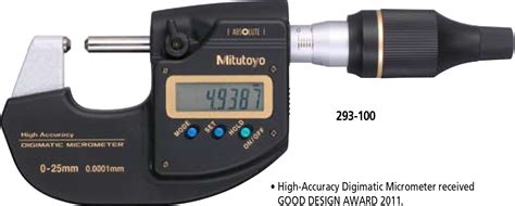 Mitutoyo - SERIES 293 - High-Accuracy Digimatic Micrometer