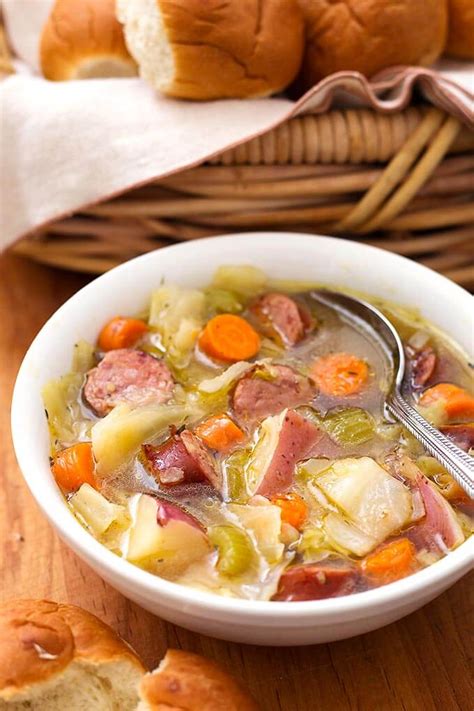 Instant Pot Kielbasa Cabbage Potato Soup | Simply Happy Foodie ...