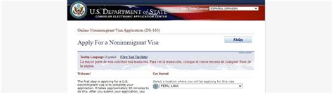 ᐈ Formulario DS-160 Visa Estados Unidos | Formularios Perú