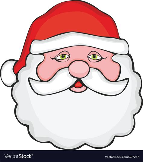 Santa head Royalty Free Vector Image - VectorStock