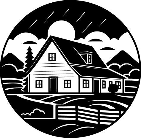 Farmhouse, Minimalist and Simple Silhouette - Vector illustration 36229463 Vector Art at Vecteezy