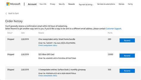 Track my Microsoft Rewards orders - Microsoft Support