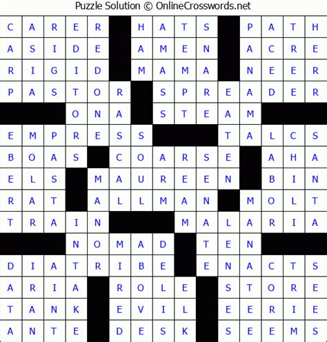 Solution for Crossword Puzzle #74994