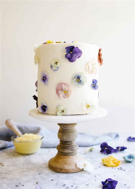 Lavender Cake with Lemon Curd - Wood & Spoon