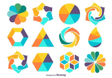 Colorful Shape Set - Download Free Vector Art, Stock Graphics & Images