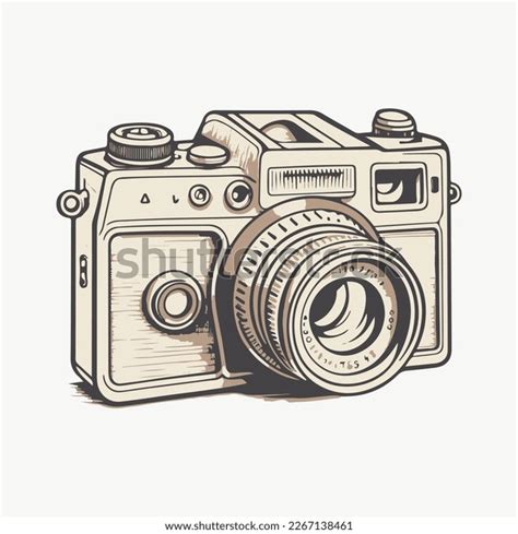 Camera Dslr Vintage Line Art Icon Stock Vector (Royalty Free ...