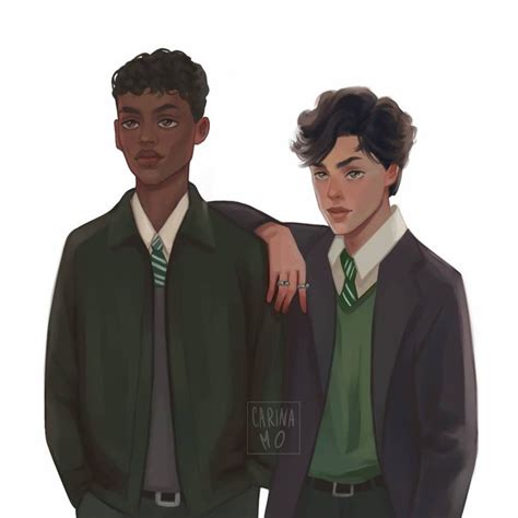 c a r i n a on Instagram: “blaise zabini and theo nott #harrypotterart ...