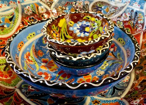 Colorful Mexican Pottery Dinnerware Free Stock Photo - Public Domain Pictures