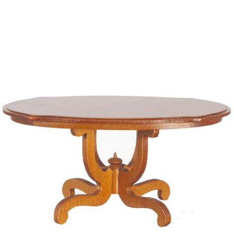 Victorian Oval Dining Table - Walnut – Dollhouse Universe