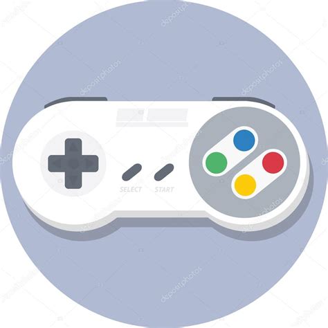 Super nintendo (SNES) gamepad (controller) vector flat icon ⬇ Vector Image by © kxkvl | Vector ...