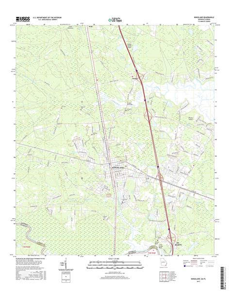 MyTopo Kingsland, Georgia USGS Quad Topo Map