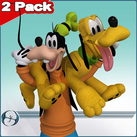 2 goofy pluto 3d 3ds