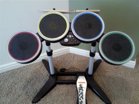 Nonsense For Sale: *SOLD* Xbox 360 Rock Band Drum Kit, Microphone, 2 Guitars, and 3 Games - $90 OBO