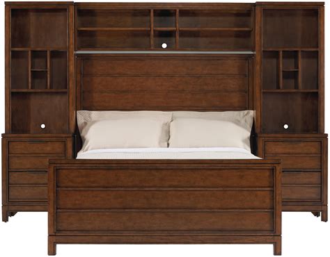 Carter Full Bookcase Bed by Opus Designs (Bedroom) | Headboard storage, Cal king headboard, Bed ...