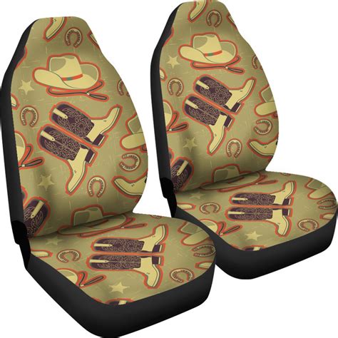 Western Cowboy Themed Universal Fit Car Seat Covers - JorJune