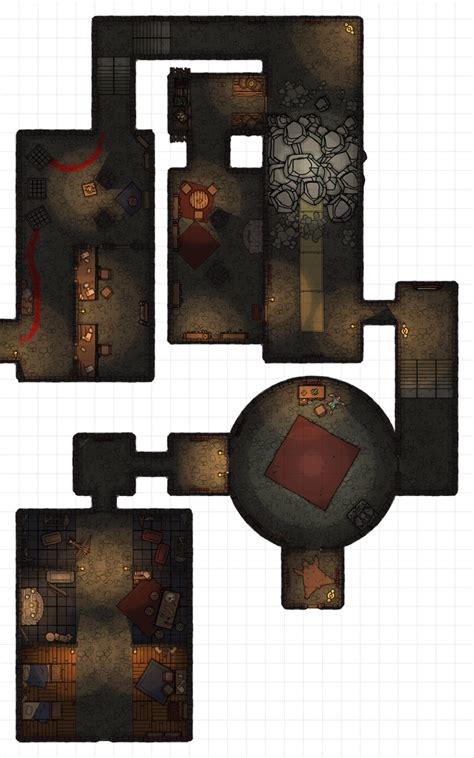 Recreation of Helgen Keep of Skyrim [25x40] : battlemaps in 2020 | Skyrim, Tabletop rpg maps ...