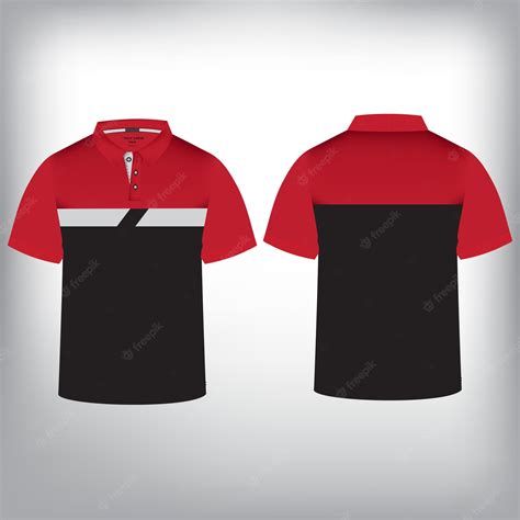 Premium Vector | Men's Polo Shirt Fashion Illustration Template Front and Back View