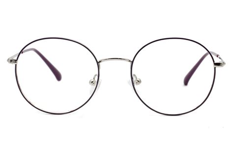 Round Prescription Glasses(Purple/Silver) | Round prescription glasses, Prescription glasses ...