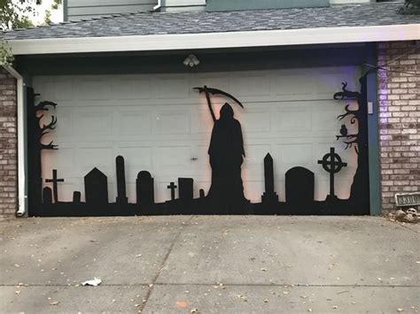 Halloween Garage Door Silhouette | Halloween silhouettes, Halloween ...