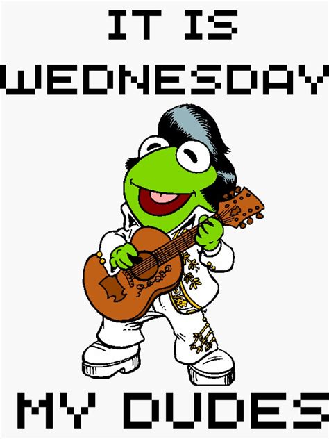 "its wednesday my dudes frog wednesday meme strange frog pack frog meme" Sticker for Sale by ...