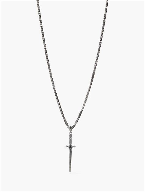 SILVER DAGGER NECKLACE - John Varvatos