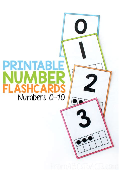 Printable Number Flashcards For Toddlers