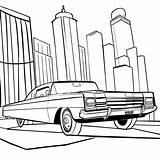 1961 Lincoln continental Full Body In The City Park coloring Page White  sketch template