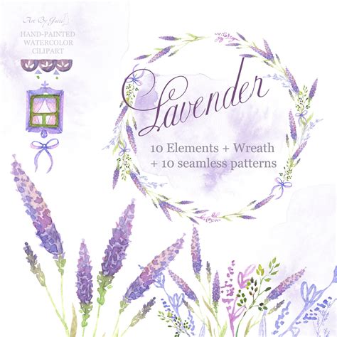 Lavender Clipart for Wedding Invitation Bohemian Wedding - Etsy