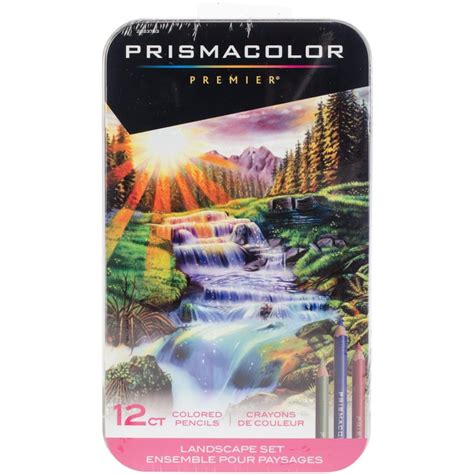 Prismacolor Landscape Colored Pencil Set 12 Piece Set in Tin Case Color ...