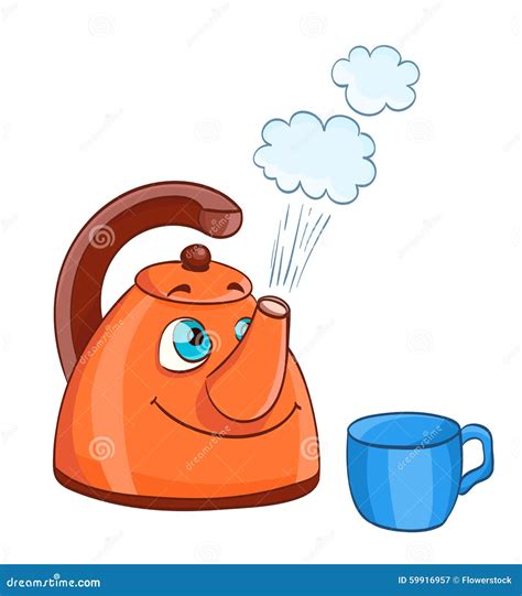 Kettle For Boiling Water, Kitchen, Home Cartoon Vector | CartoonDealer ...