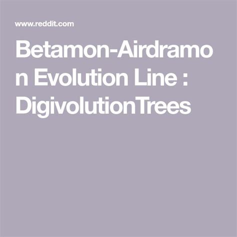 the text reads betamon - airramo n evolution line digivlution trees