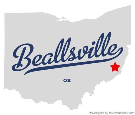 Map of Beallsville, OH, Ohio