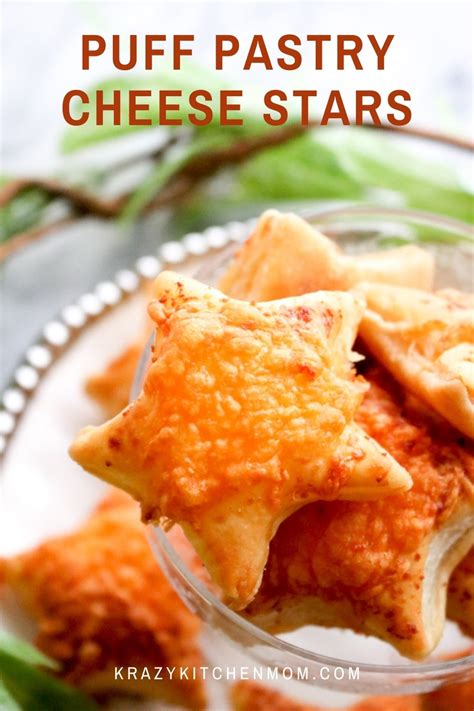 Puff Pastry Cheese Stars - Krazy Kitchen Mom